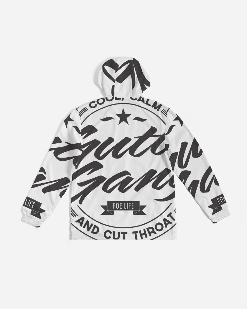 Gutta Gang Black logo Men's White Windbreaker