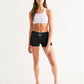 Classic Gutta Gang Black Women's Mid-Rise Yoga Shorts