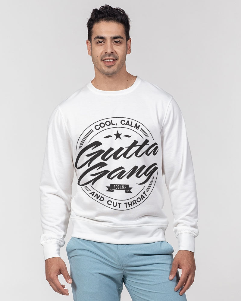 Gutta Gang Classic Men's White Crewneck Pullover