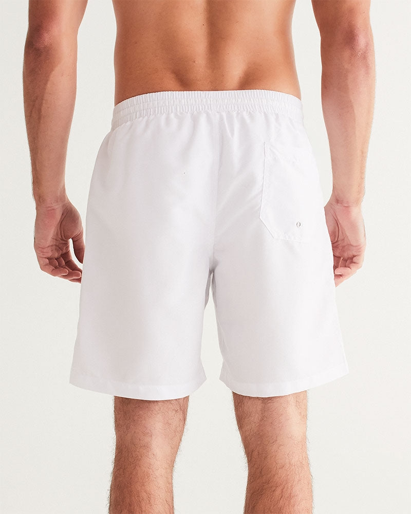 Gutta Gang Black logo Men's White Swim Trunk