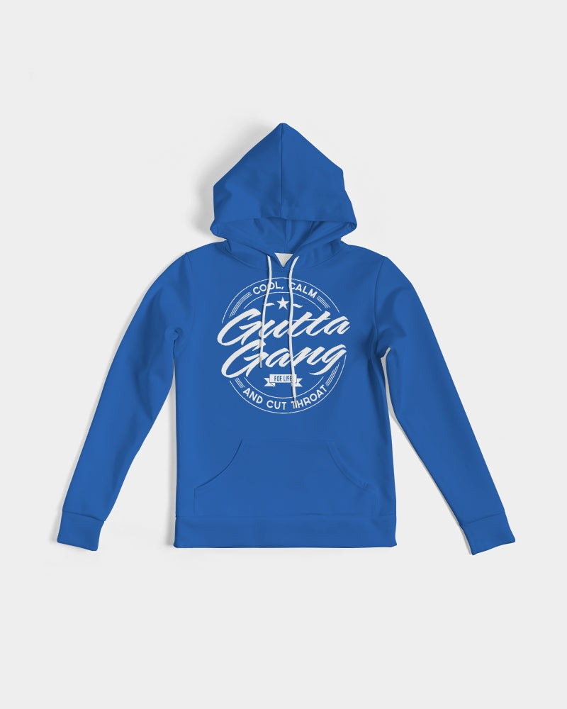 Classic Gutta Gang Blue  With White Logo  Women's Hoodie