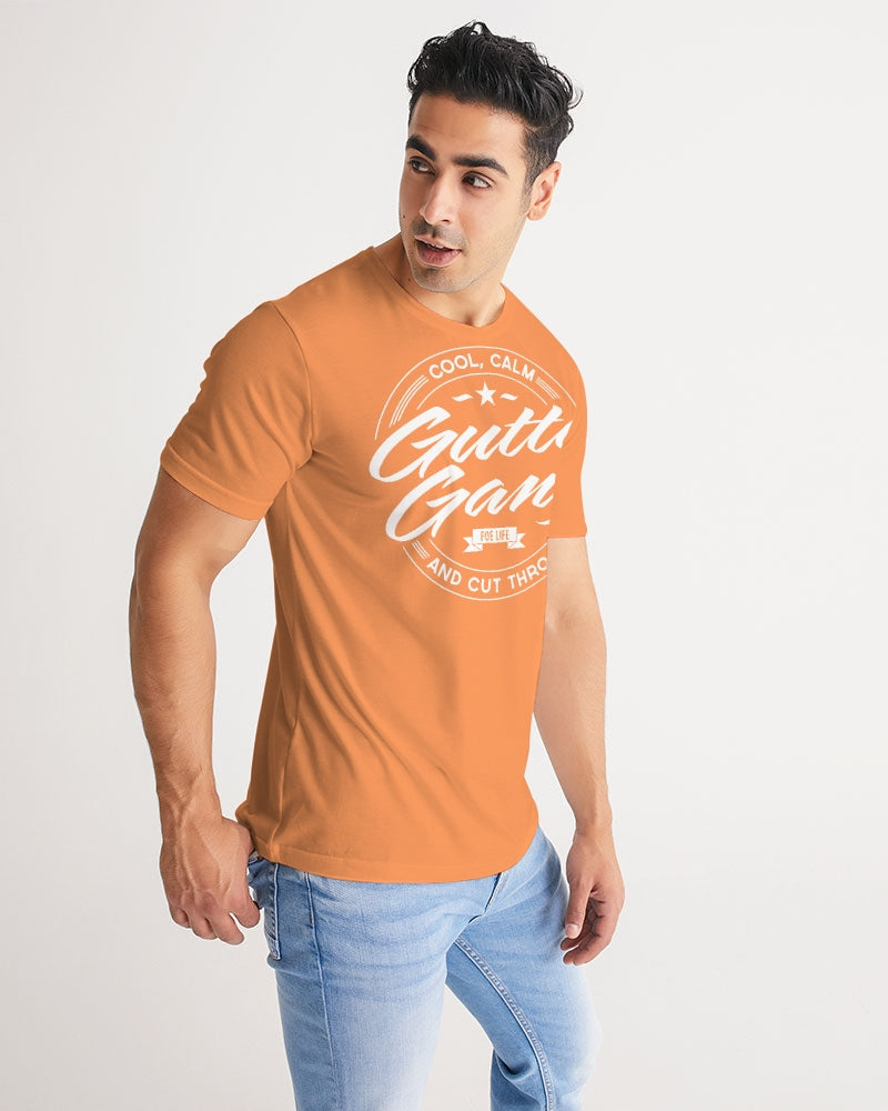 Classic Gutta Gang Men's Orange with white logo Tee