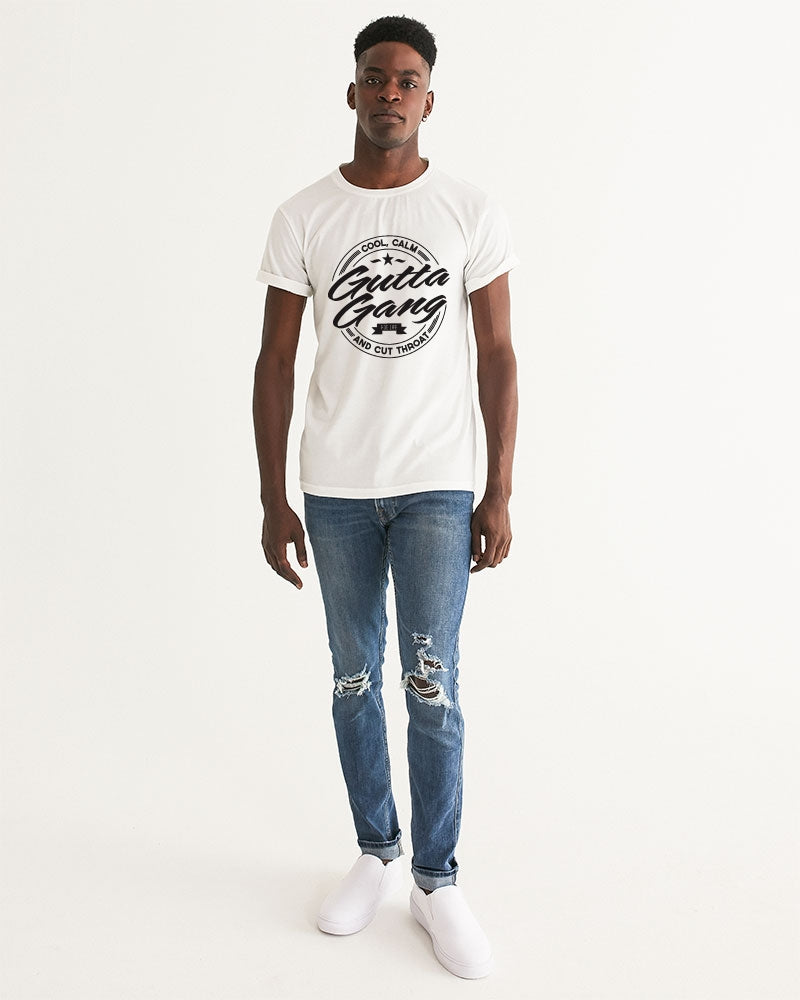 Gutta Gang Black logo Men's White Tee