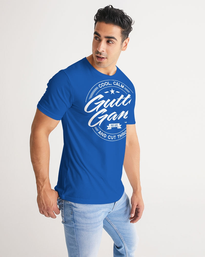 Classic Gutta Gang Blue  With White Logo  Men's Tee