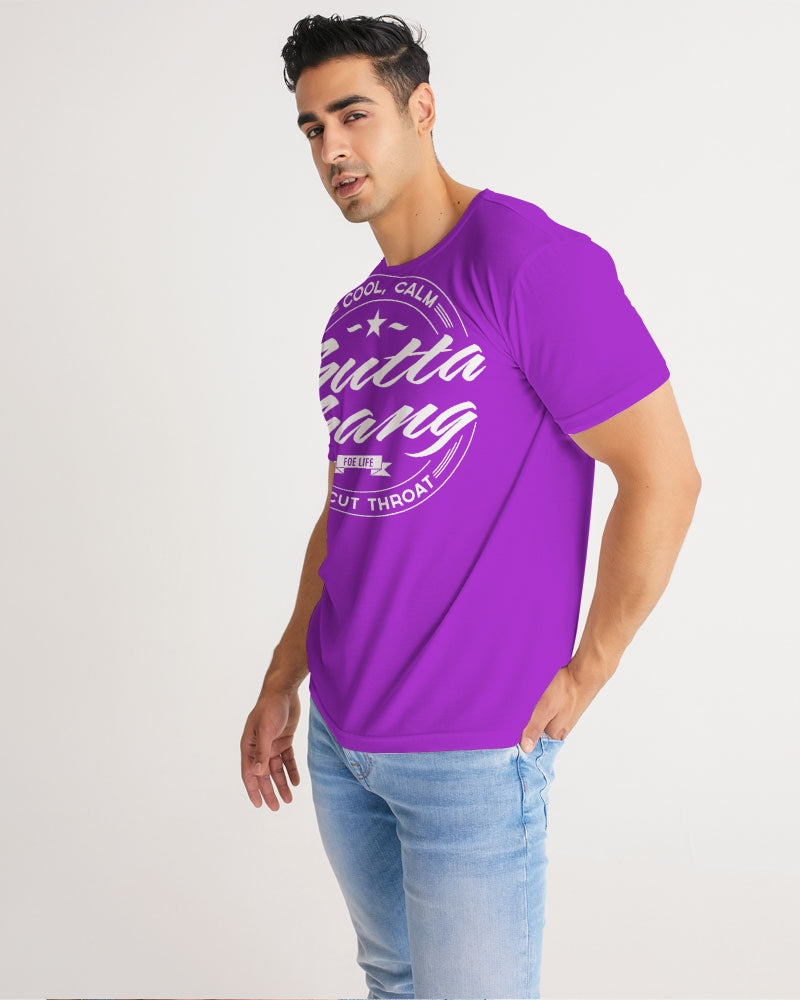 Classic Gutta Gang Men's Purple with white logo Tee