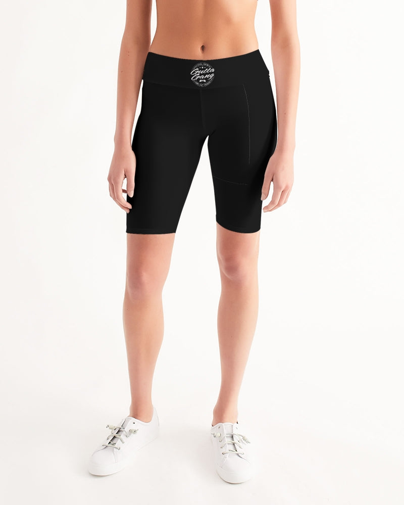 Classic Gutta Gang Black Women's Mid-Rise Bike Shorts