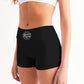 Classic Gutta Gang Black Women's Mid-Rise Yoga Shorts