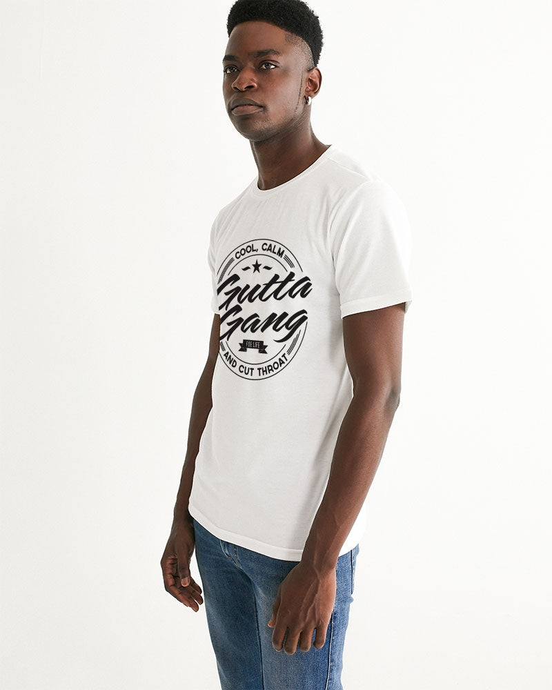 Gutta Gang Black logo Men's White Tee