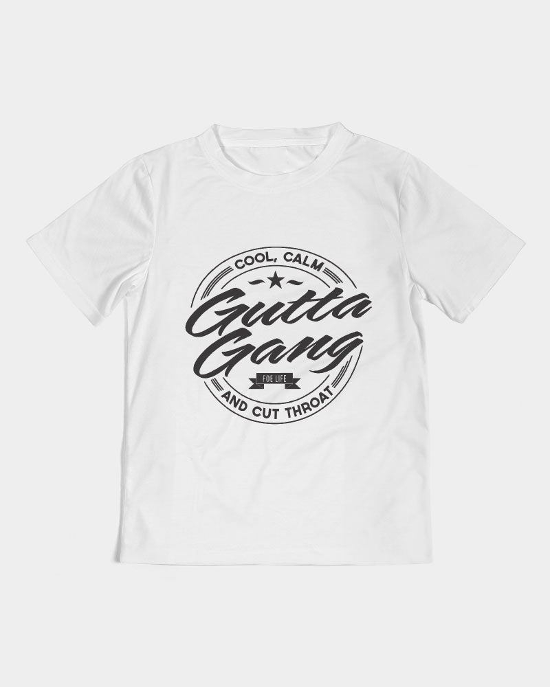 Gutta Gang Black logo Kids White Tee