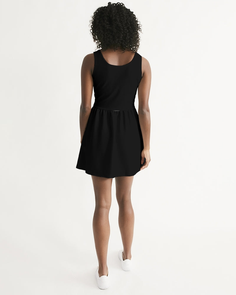 Classic Gutta Gang Black Women's Scoop Neck Skater Dress