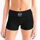 Classic Gutta Gang Black Women's Mid-Rise Yoga Shorts