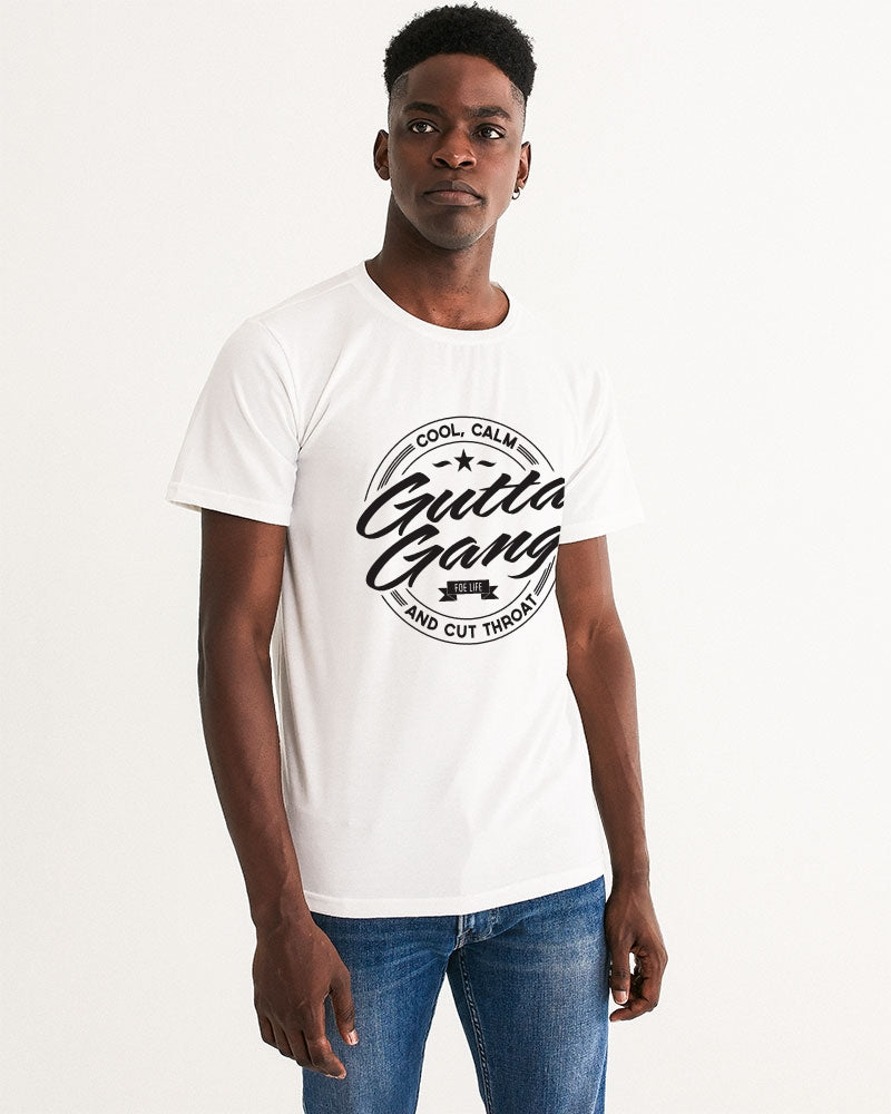 Gutta Gang Black logo Men's White Tee