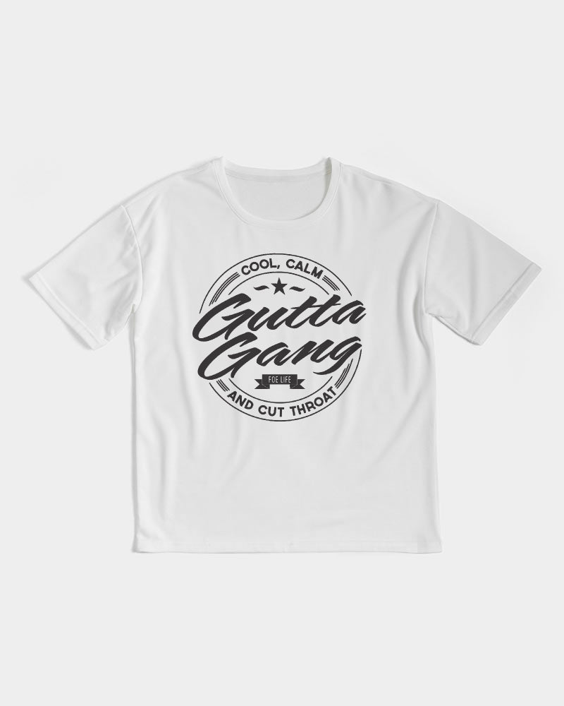 Gutta Gang Black logo Men's Premium Heavyweight White Tee