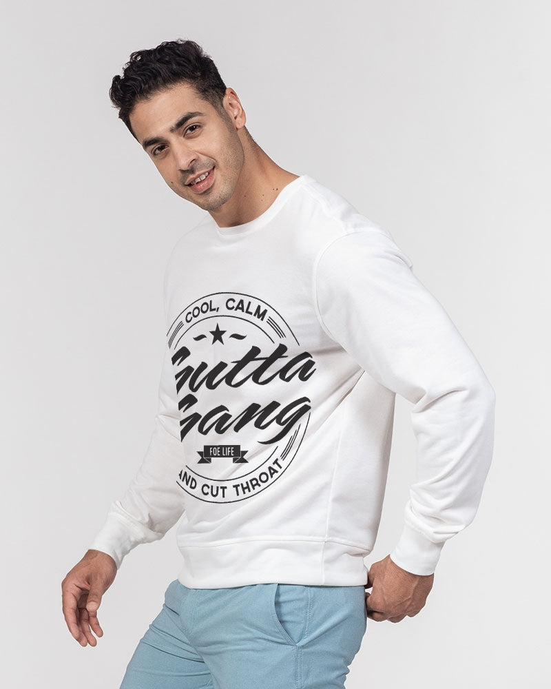 Gutta Gang Classic Men's White Crewneck Pullover