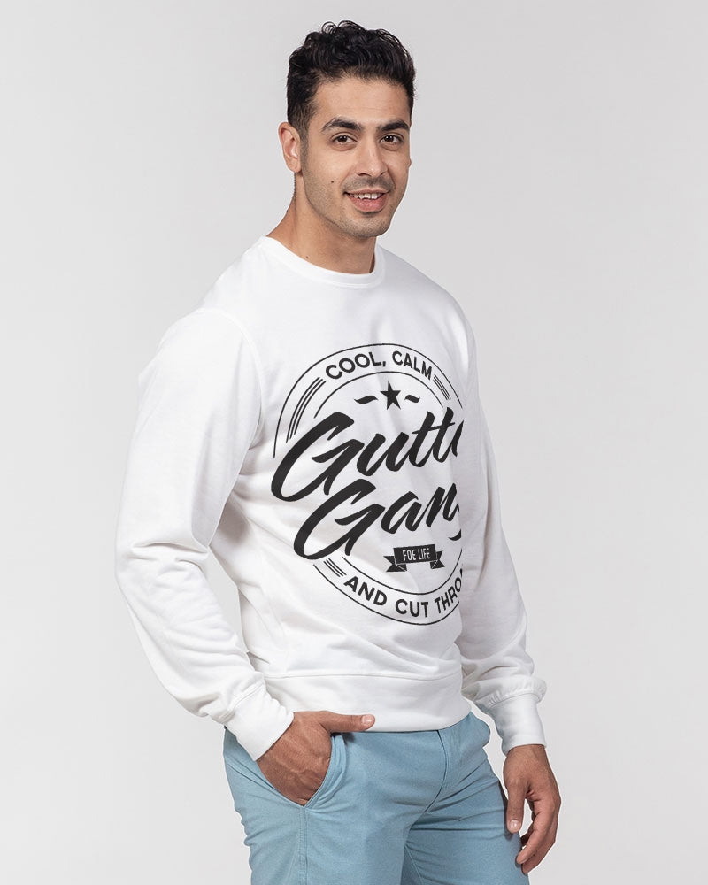 Gutta Gang Classic Men's White Crewneck Pullover