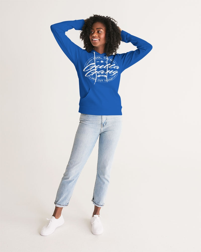 Classic Gutta Gang Blue  With White Logo  Women's Hoodie