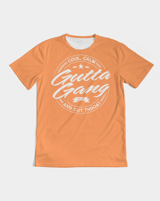 Classic Gutta Gang Men's Orange with white logo Tee