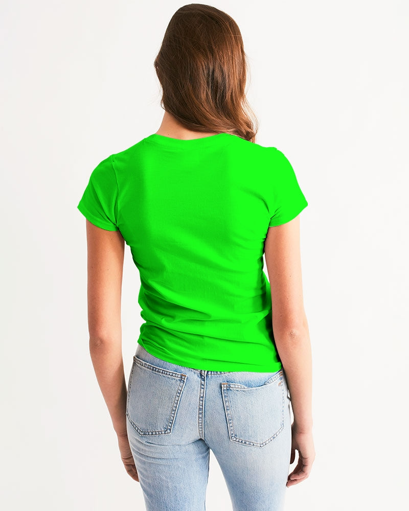 Classic Gutta Gang Lime Green with white logo Women's Tee