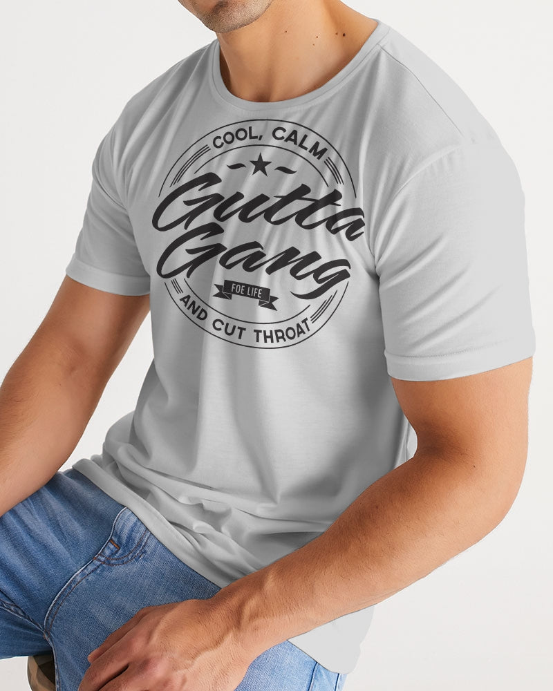 Classic Gutta Gang Grey Men's Tee with black logo