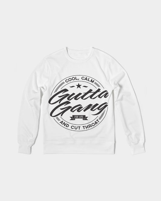 Gutta Gang Classic Men's White Crewneck Pullover