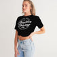 Classic Gutta Gang Black Women's Twist-Front Cropped Tee