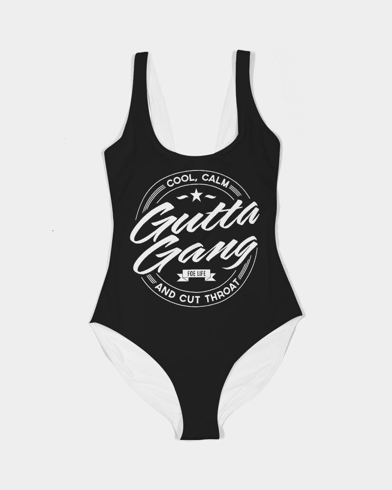 Classic Gutta Gang Black Women's One-Piece Swimsuit