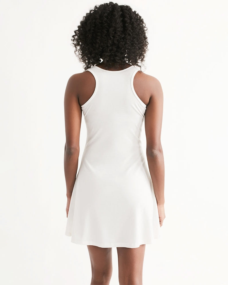 Gutta Gang Black logo Women's White Racerback Dress