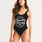 Classic Gutta Gang Black Women's One-Piece Swimsuit