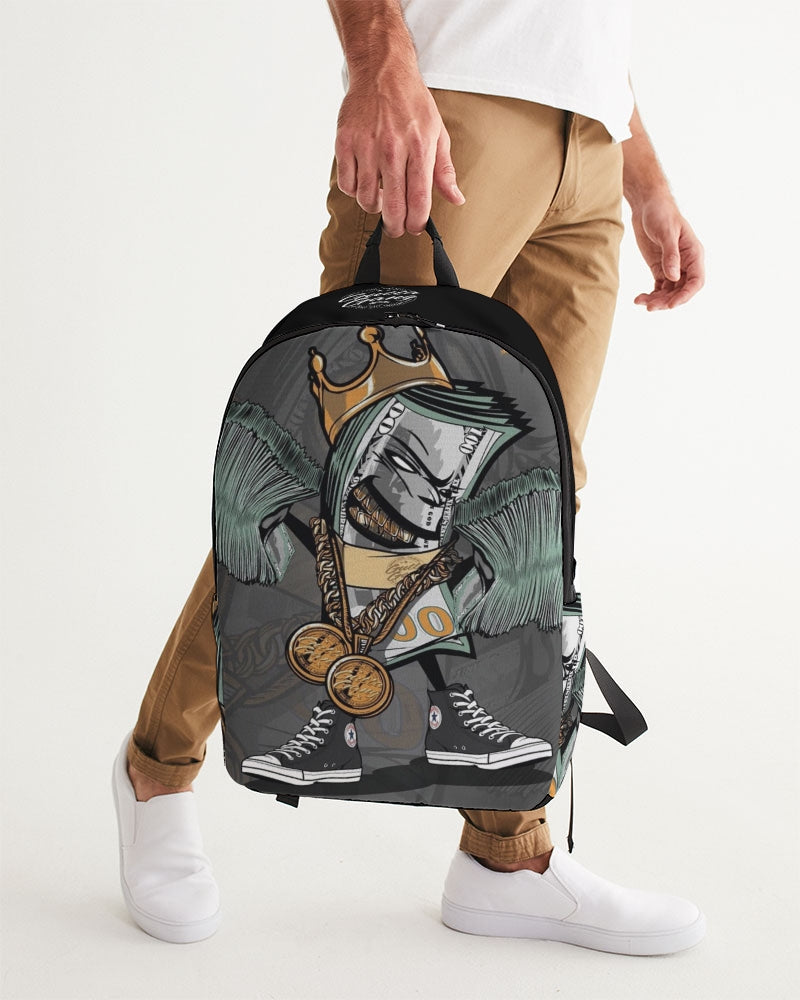 Money Mascot logo Large Backpack