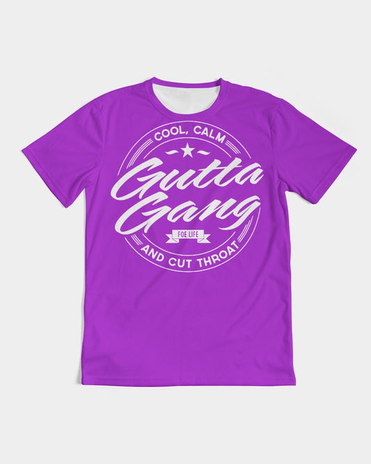 Classic Gutta Gang Men's Purple with white logo Tee