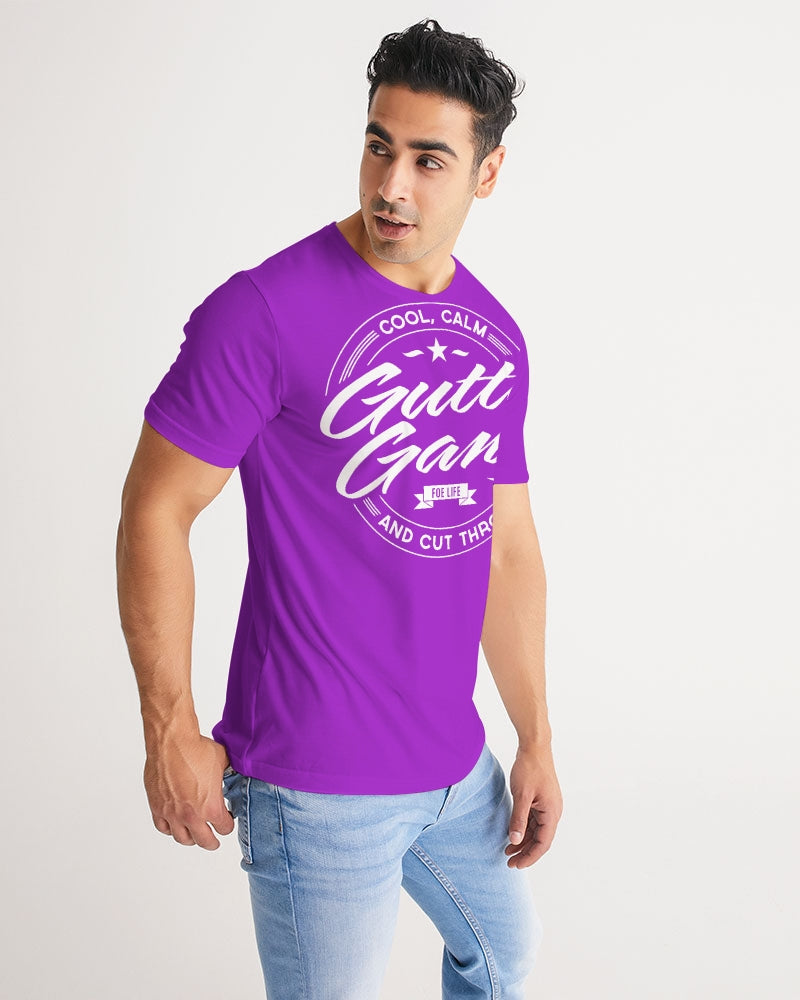 Classic Gutta Gang Men's Purple with white logo Tee