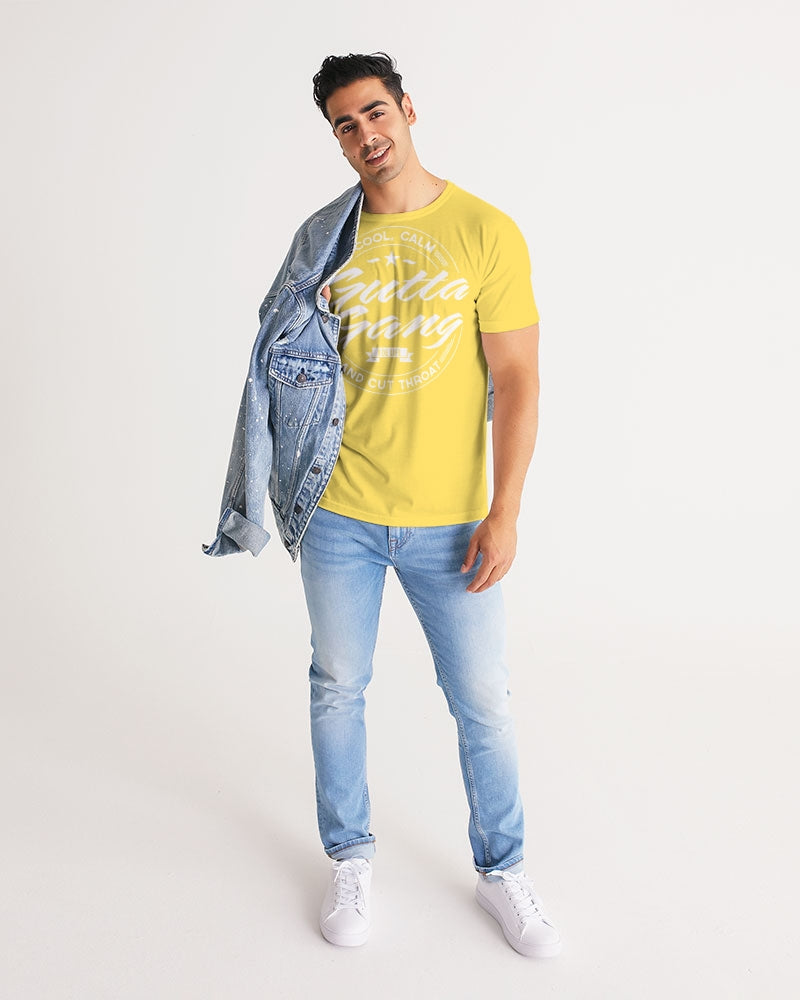 Classic Gutta Gang Men's Yellow with white logo Tee