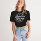 Classic Gutta Gang Black Women's Twist-Front Cropped Tee
