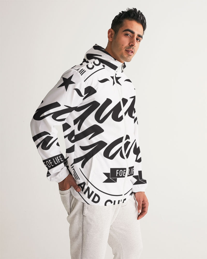 Gutta Gang Black logo Men's White Windbreaker