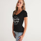 Classic Gutta Gang Black Women's V-Neck Tee