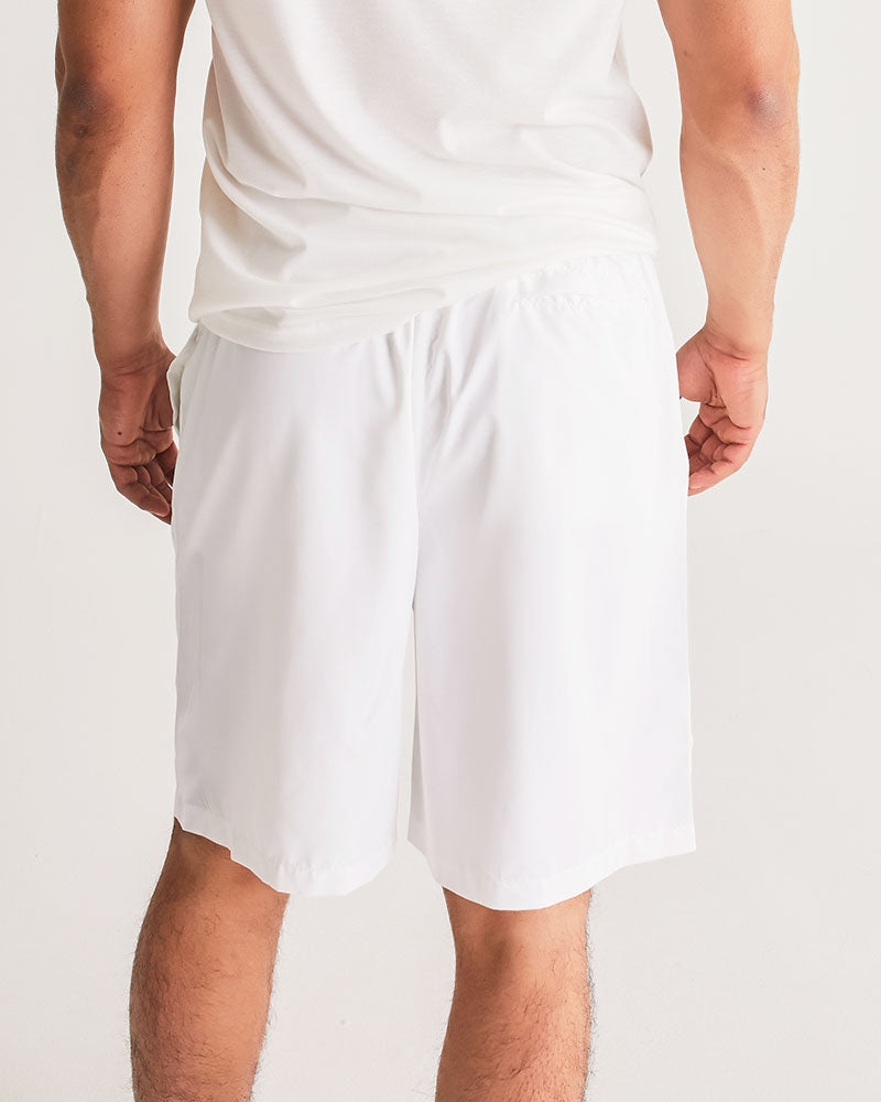 Gutta Gang Black logo Men's White Jogger Shorts