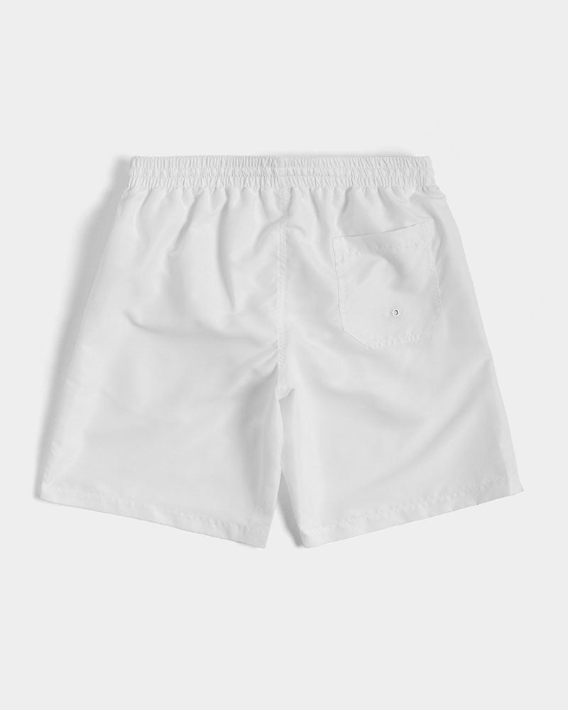 Gutta Gang Black logo Men's White Swim Trunk